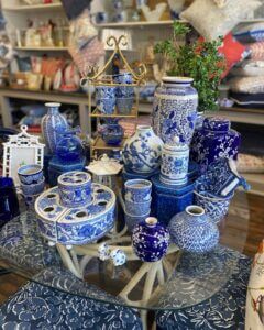 Blue and white pottery