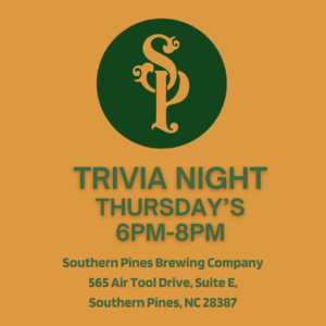 Southern Pines Brewery Trivia Night on Air Tool flyer 2024