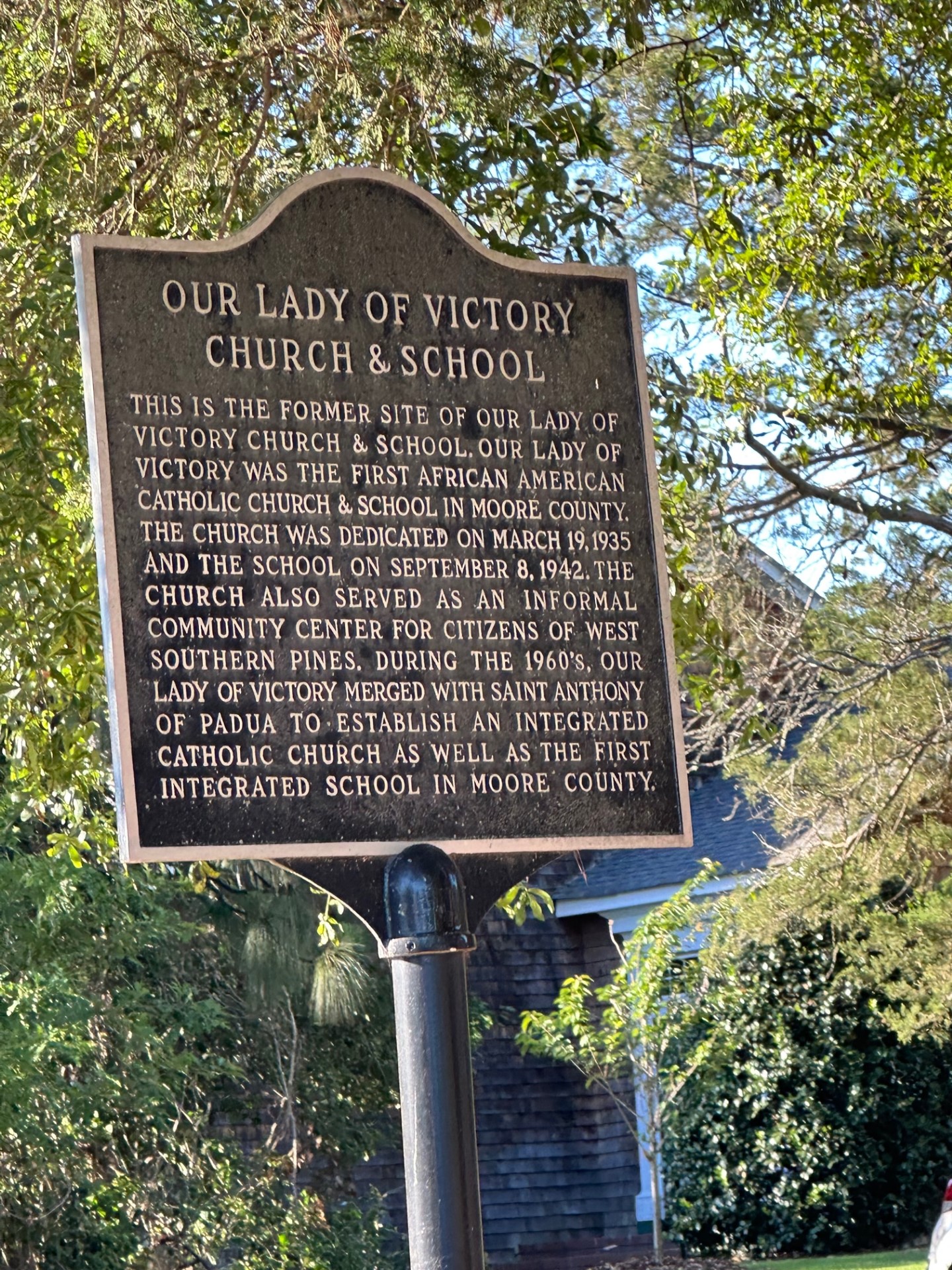 Our Lady of Victory plaque