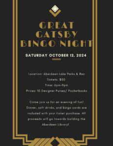 Great Gatsby Bingo Night event flyer