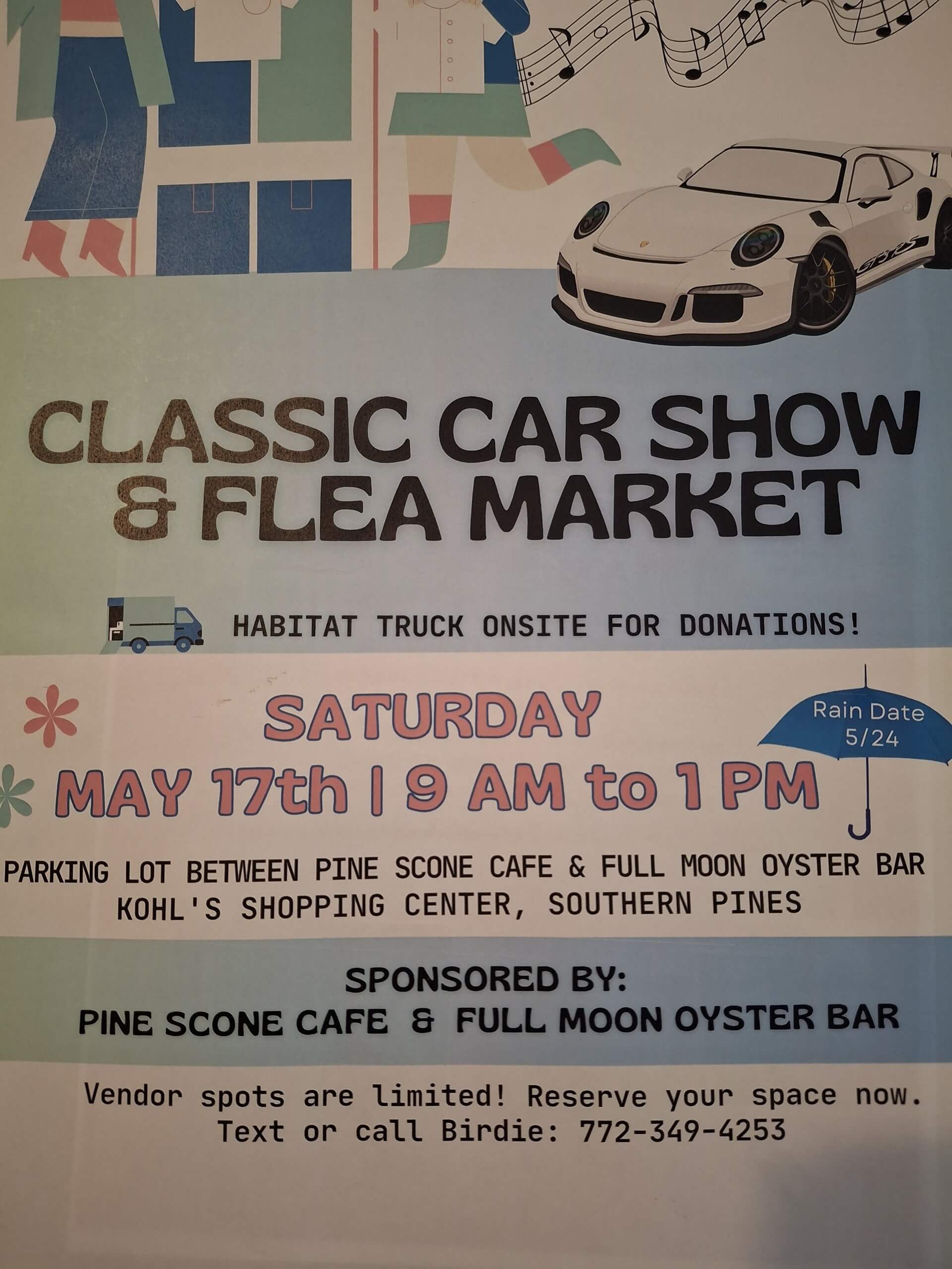 Sugar show classic car show and flea market flyer
