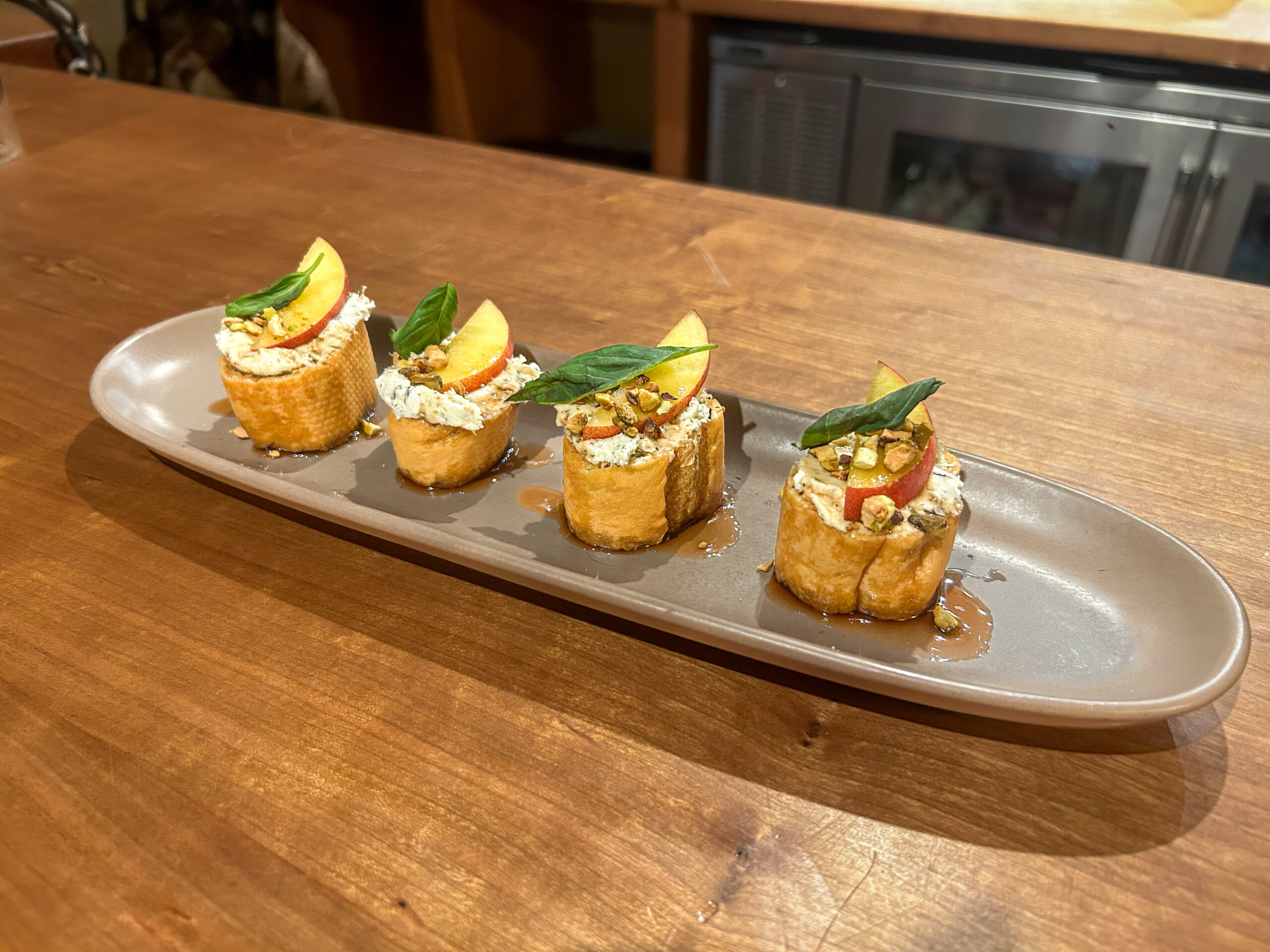 BHAWK Toasted Peach Crostini