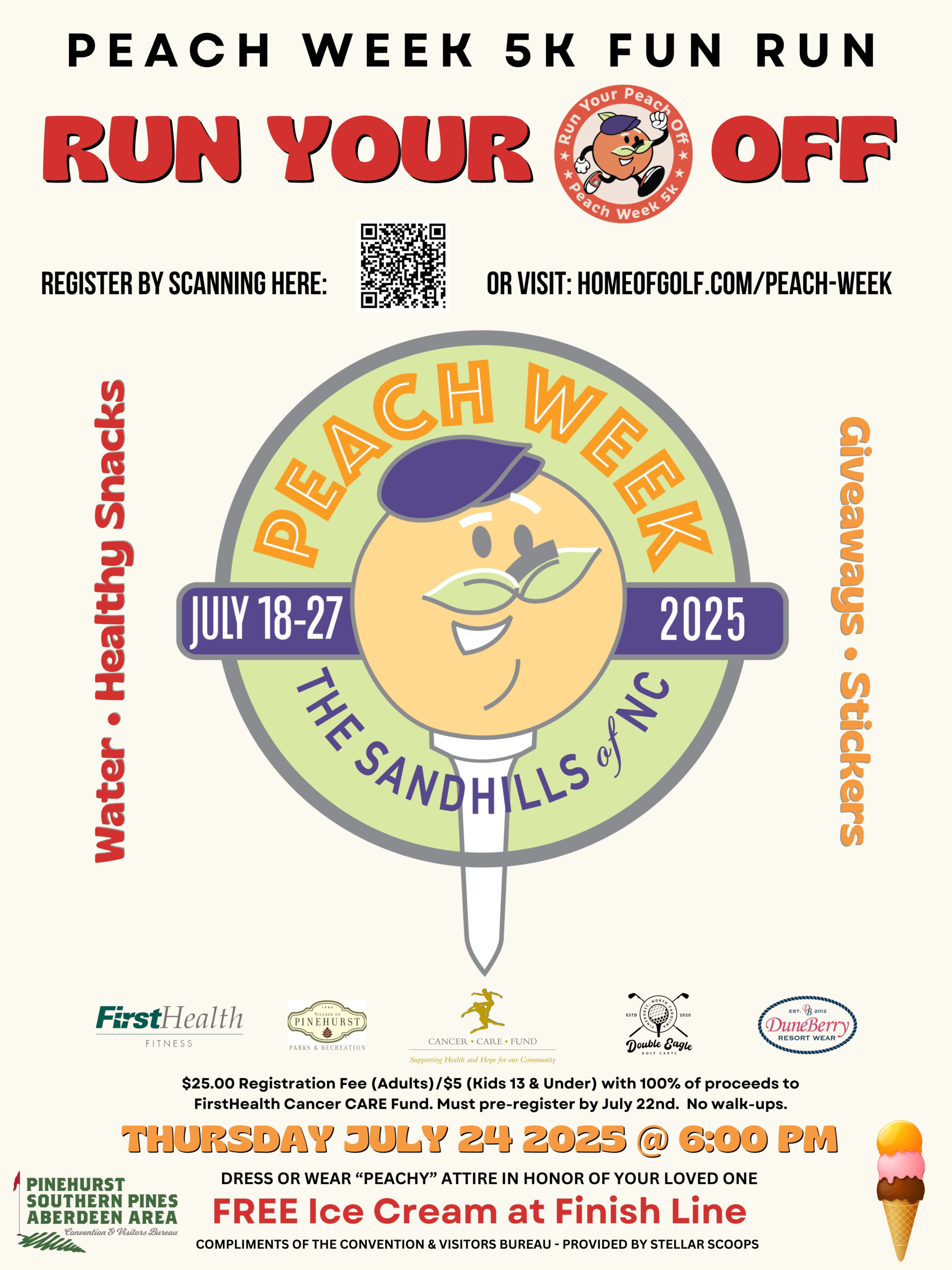 Peach week fun run flyer