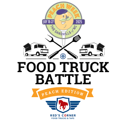 Peach week food truck battle flyer