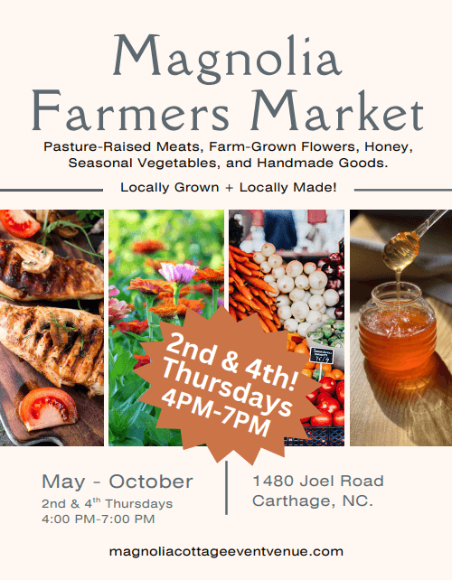 Magnolia Cottage Farmers Market flyer